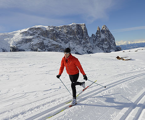 Langlaufen auf der Seiser Alm