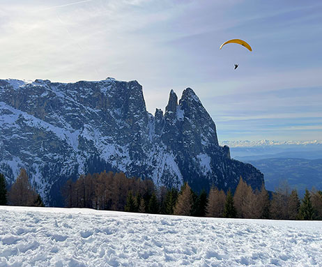 Paragleiten auf der Seiser Alm