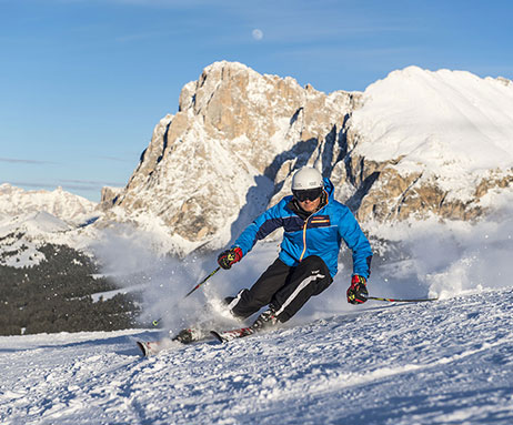 Skifahren in den Dolomiten