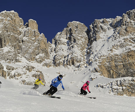 Skifahren in den Dolomiten