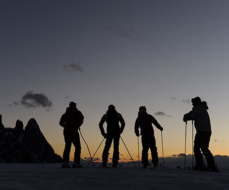 Skifahren in den Dolomiten