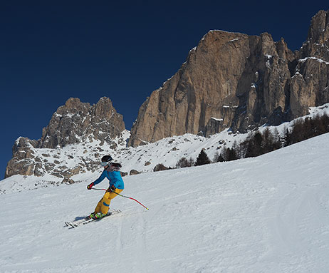 Skifahren in den Dolomiten